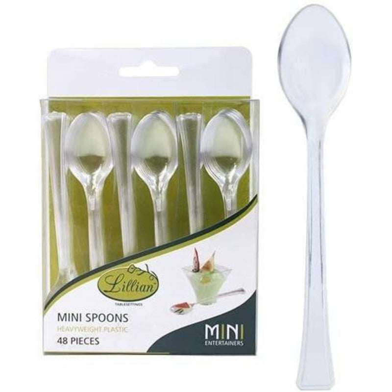 Load image into Gallery viewer, Mini Plastic Clear Spoons Serverware Lillian
