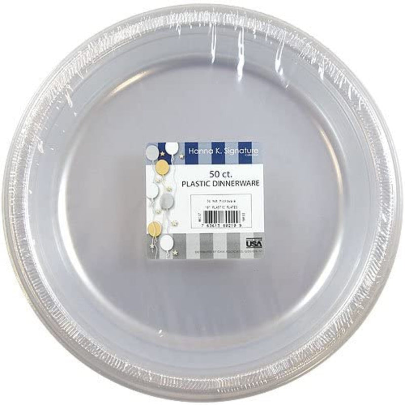 Load image into Gallery viewer, Hanna K. Signature Heavy weight Plastic Plates White 7&quot; Disposable Plates Hanna K Signature
