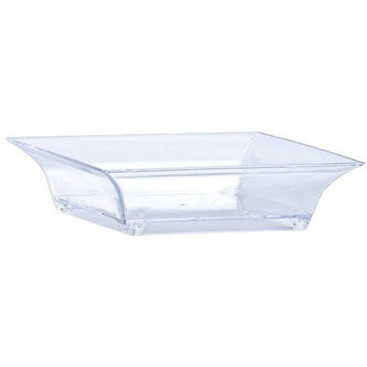 Clear Mini Plastic Square Footed Dish Serverware Lillian