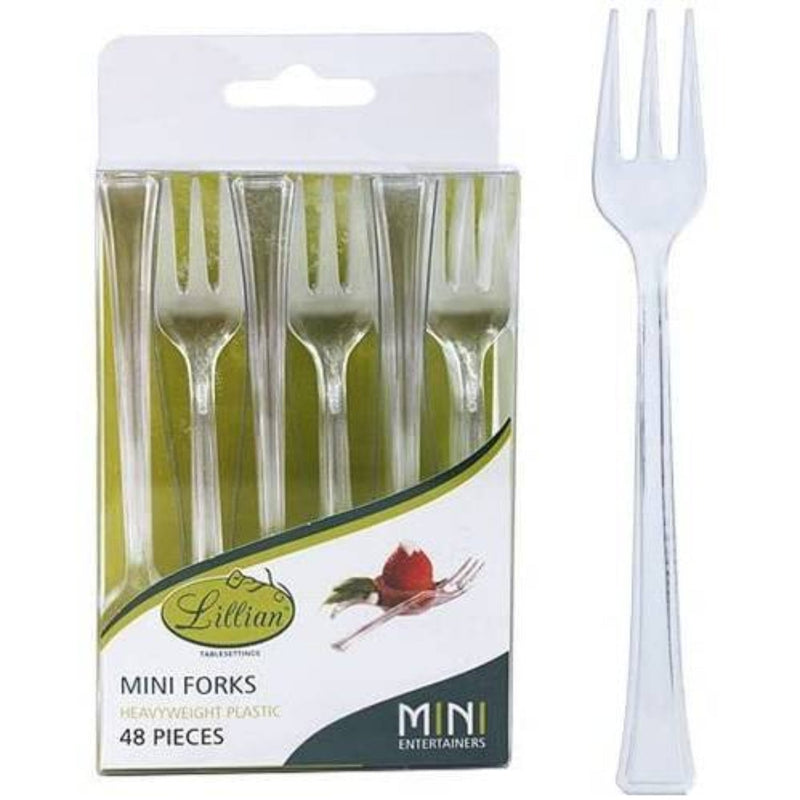 Load image into Gallery viewer, Mini Plastic Clear Forks Serverware Lillian
