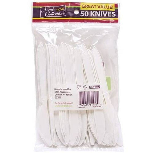 Nicole Home Collection Medium Weight Knife White Cutlery VeZee