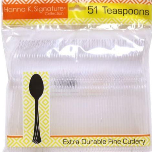 Hanna K. Signature Heavyweight Plastic Teaspoon Clear Cutlery Hanna K Signature