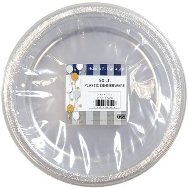 Load image into Gallery viewer, Hanna K. Signature Clear Plastic Plates 10&quot; Disposable Plates Hanna K
