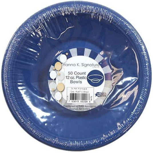 Hanna K. Signature Collection Plastic Bowl Blue 12 oz Bowls Party Dimensions