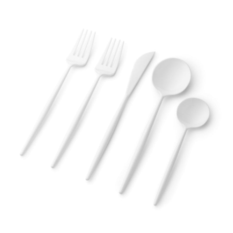 Load image into Gallery viewer, Noble Collection White Flatware Set Tablesettings Decorline
