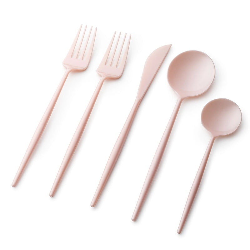 Load image into Gallery viewer, Noble Collection Pearl Pink Flatware Set Tablesettings Decorline
