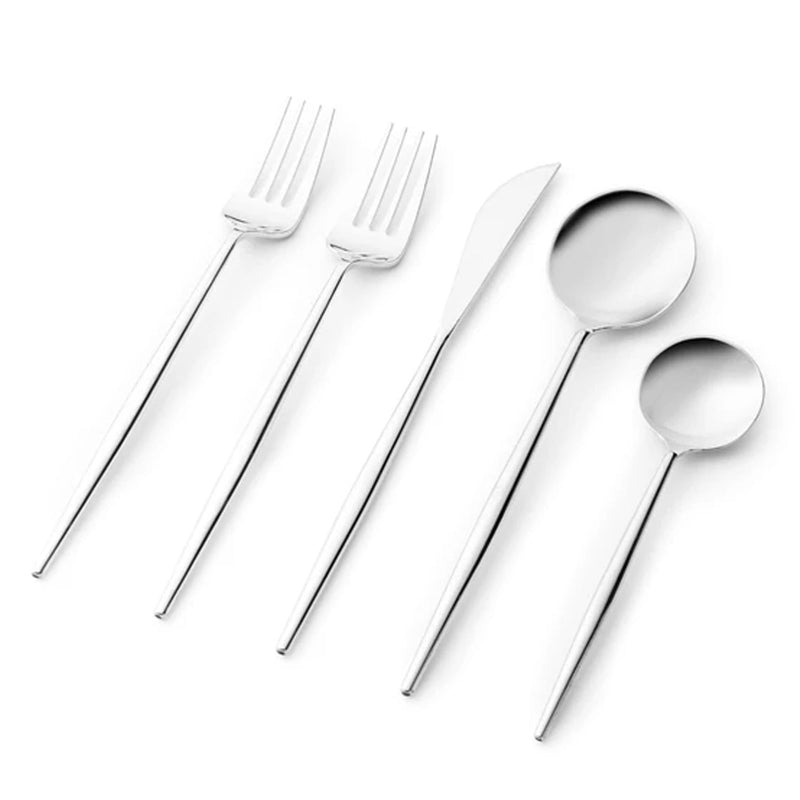 Load image into Gallery viewer, Noble Collection Shiny Silver Flatware Set Tablesettings Decorline
