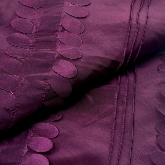 54"x5 Yards Eggplant Petal Taffeta Fabric Bolt, Leaf Taffeta DIY Craft Fabric Roll Fabrics PROstorez Default Title