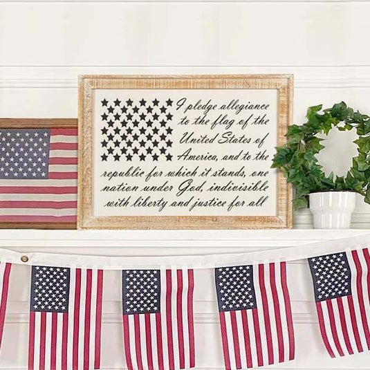 Wooden Framed Pledge of Allegiance Wall Art General RH