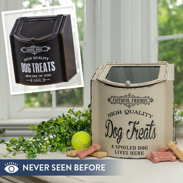 Vintage-Inspired Dog Treat Bin, Pick Your Color General RH