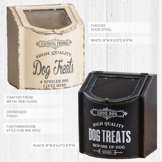 Vintage-Inspired Dog Treat Bin, Pick Your Color General RH