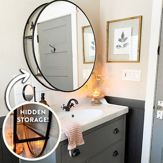 Round Storage Mirror | Modern Farmhouse General ABH