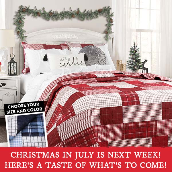 Load image into Gallery viewer, REVERSIBLE Christmas Quilt-Inspired Bedding 3 Piece Set, Pick Your Size General THF
