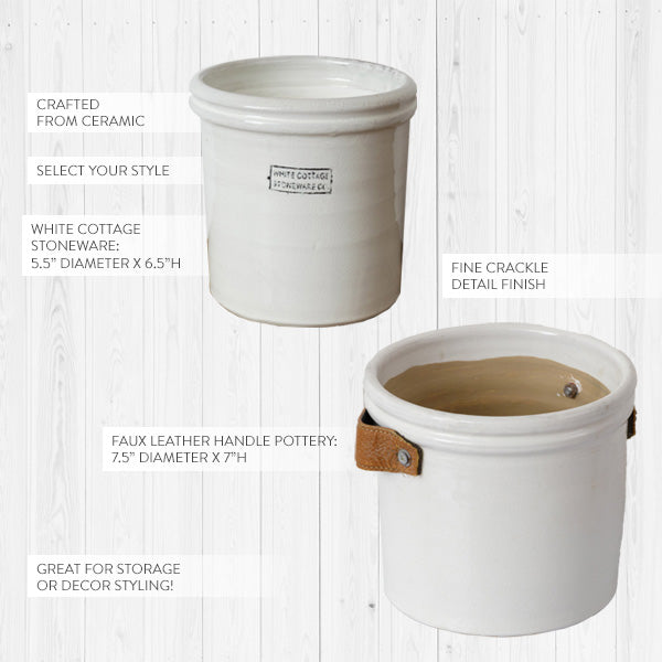 Load image into Gallery viewer, Crackled Finish Ceramic Crock Canister, Pick Your Style General AUD
