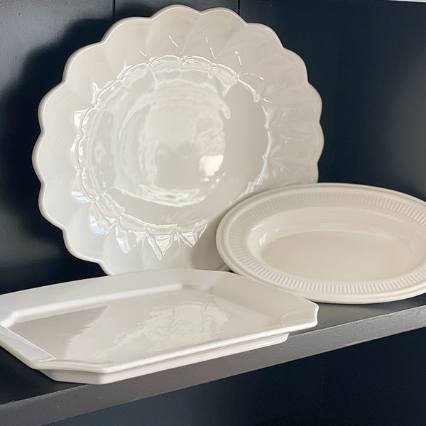 Vintage Ironstone Inspired Platters, Set of 3 Whats trending AUD