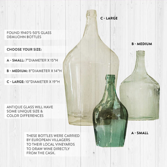 Vintage Demijohn Bottle, Pick Your Style Whats trending BOT