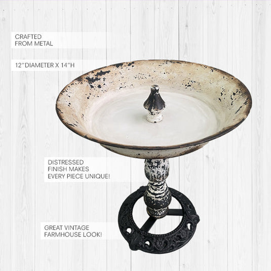 LARGE Distressed Vintage Inspired Compote General VIP