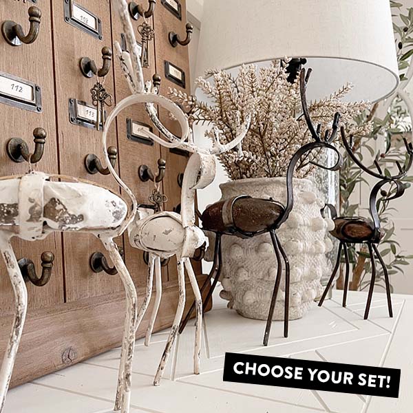 Load image into Gallery viewer, Metal and Rock Reindeer, Set of 2 | Pick Your Color General MA
