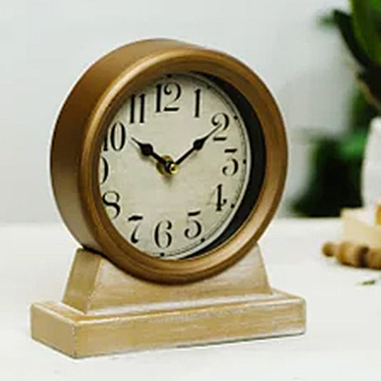 Round Copper Metal Table Clock General VIP