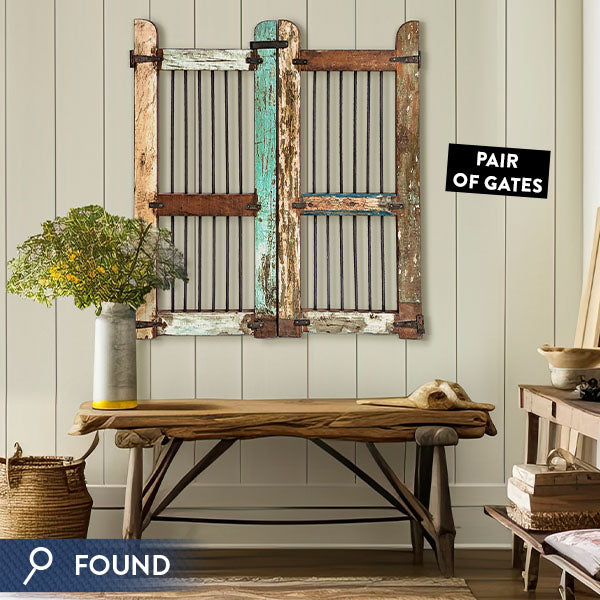 FOUND - Antique Handcrafted Gate Pair Whats trending EPIC