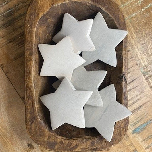 Set of Six Hand Carved Stone Stars, Pick Your Color Whats trending KAL