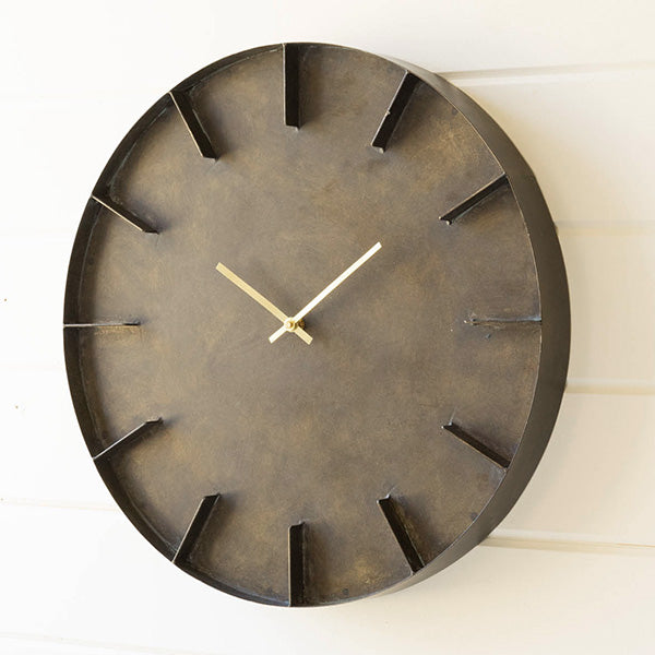 Black Metal Wall Clock General KAL