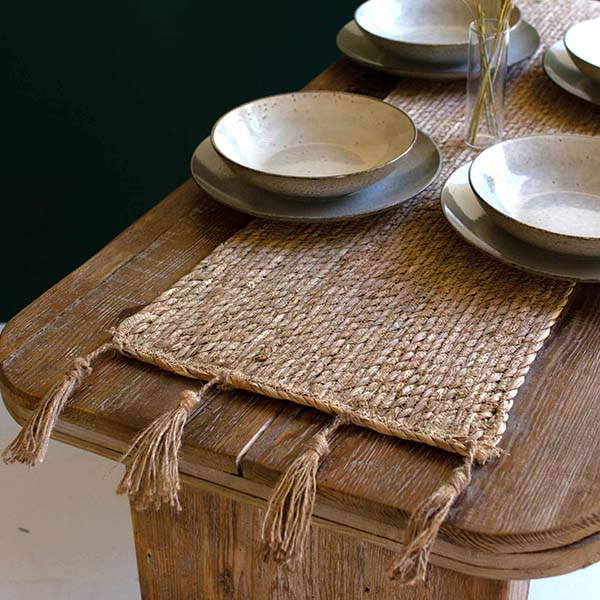 Seagrass Table Runner with Tassels General KAL