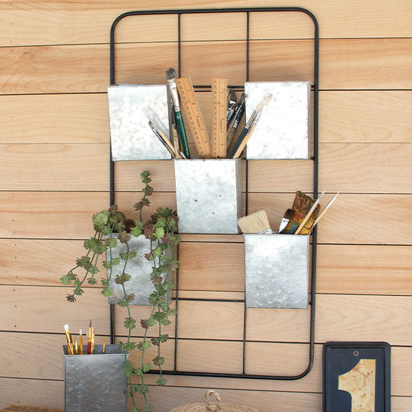 Metal Wall Rack with Six Pockets General KAL