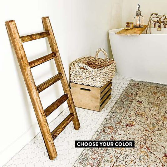 Wooden Farmhouse Ladder, Pick Your Color General MA