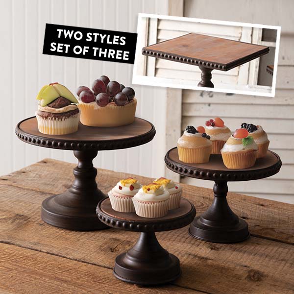 Load image into Gallery viewer, Beaded Dessert Stands, Set of 3 | Pick Your Style General CT
