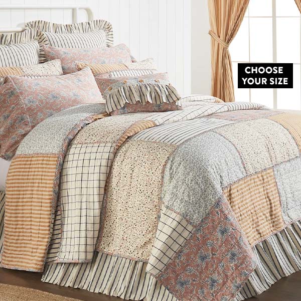 Patchwork Quilt and Shams, Pick Your Size General VHC