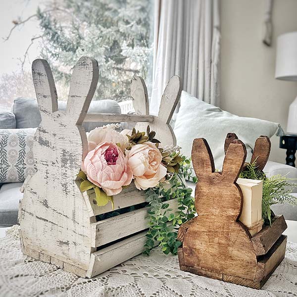 Wooden Bunny Basket, Pick Your Style General MA