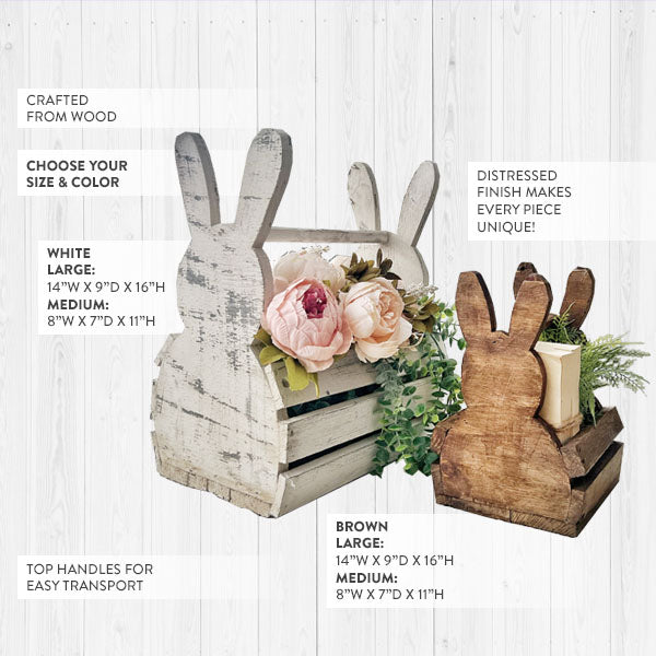 Load image into Gallery viewer, Wooden Bunny Basket, Pick Your Style General MA
