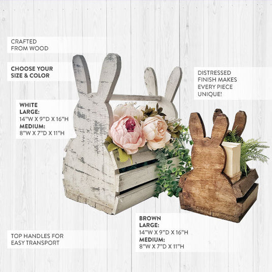 Wooden Bunny Basket, Pick Your Style General MA