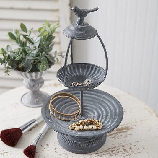 Perched Bird Two-Tier Tray Whats trending CT