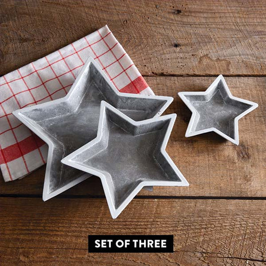 Americana Concrete Star Trays, Set of 3 Whats trending CT