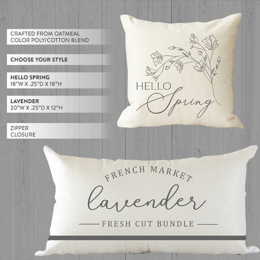 Spring Cotton Blend Pillow Cover, Pick Your Style General CAC