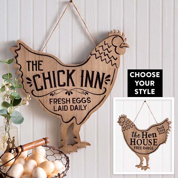 Wooden Chicken Signs, Pick Your Style General CT