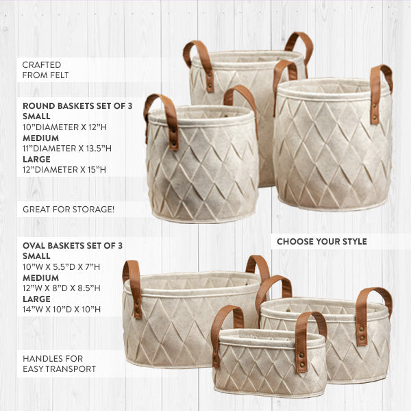 Load image into Gallery viewer, Woven Felt Baskets, Pick Your Style General RH
