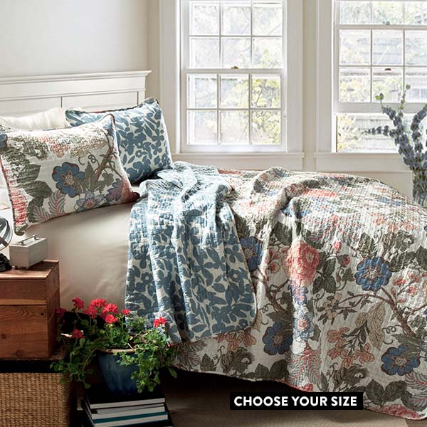 Reversible Sydney Quilt Set, Pick Your Size General THF