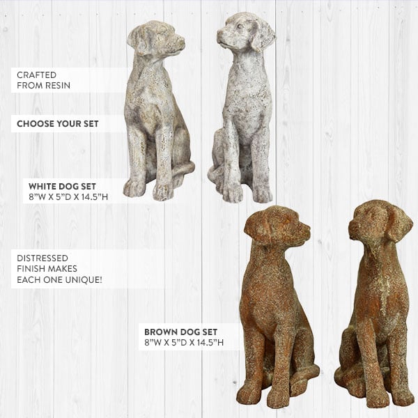 Load image into Gallery viewer, Antique Inspired Dog Statues, Set of 2 | Pick Your Color Whats trending THC
