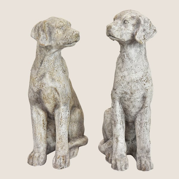 Load image into Gallery viewer, Antique Inspired Dog Statues, Set of 2 | Pick Your Color Whats trending THC
