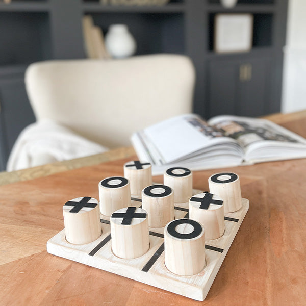 Organic Wood Tic Tac Toe Game Decor Whats trending ABH