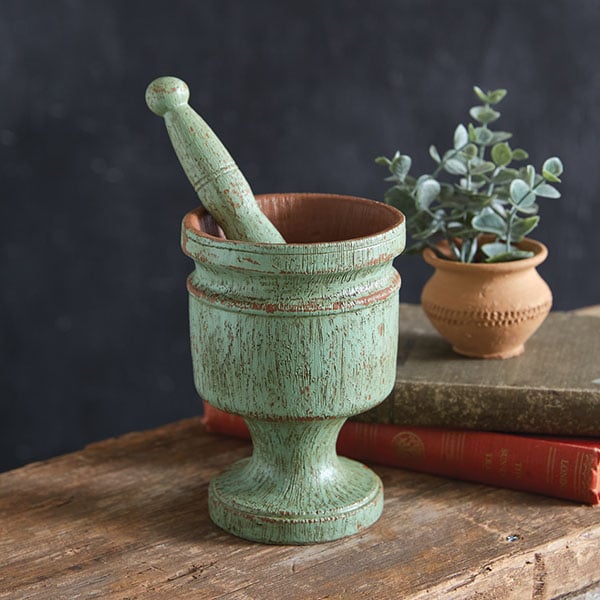 Decorative Vintage-Inspired Mortar and Pestle General CT