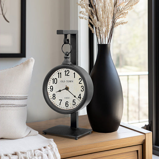 Iron Tabletop Clock with Stand General VIP