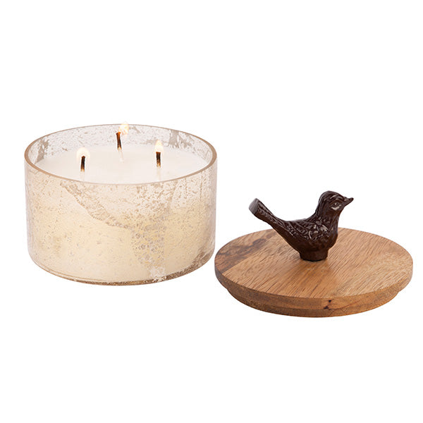 Load image into Gallery viewer, 3 Wick Candle With Bird Lid, Choose Your Color Whats trending HE
