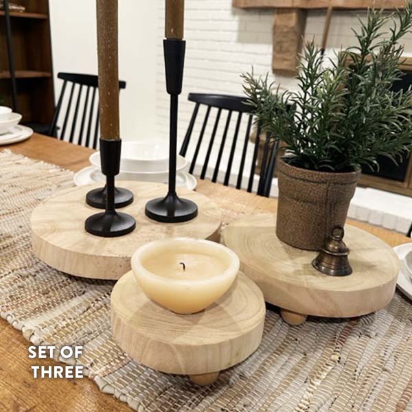 Round Wood Risers, Set of 3 Whats trending ABH