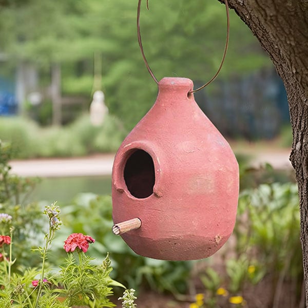 Large Terra Cotta Hanging Birdhouse General CT