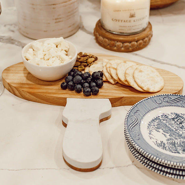 Marble and Wood Mushroom Cutting Board Sale ABH