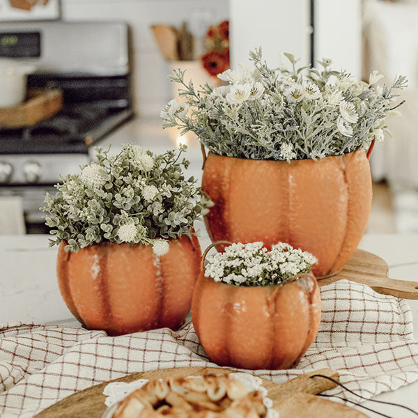 Metal Pumpkin Containers, Set of Three Whats trending ABH